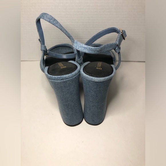 Gianni Bini Denim Blue Platform Sandals NWOT 8.5 - Picture 10 of 16